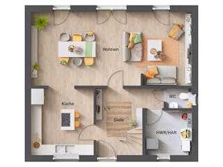 Massivhaus Edition Clever 138+ von Town & Country Haus Deutschland Schlüsselfertig ab 273750€, Grundriss 1