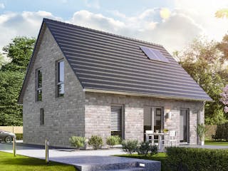 Massivhaus Flair 130 von Town & Country Haus Deutschland Schlüsselfertig ab 239250€, Satteldach-Klassiker Außenansicht 2