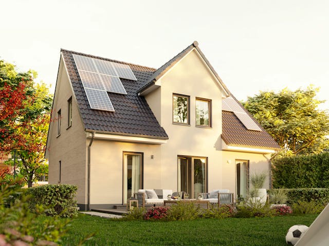 Massivhaus Flair 134 von Town & Country Haus Deutschland Schlüsselfertig ab 242190€, Satteldach-Klassiker Außenansicht 1