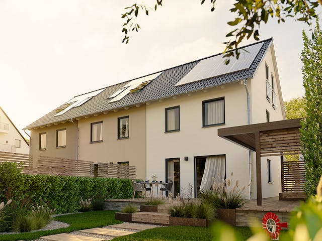 Massivhaus Reihenhaus Mainz 128 von Town & Country Haus Deutschland Schlüsselfertig ab 247490€, Außenansicht 1 Massivhaus Reihenhaus Mainz 128 von Town & Country Haus Deutschland Schlüsselfertig ab 247490€, Außenansicht 1