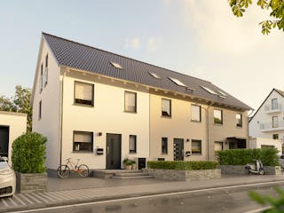Massivhaus Reihenhaus Mainz 128 von Town & Country Haus Deutschland Schlüsselfertig ab 239150€, Außenansicht 2