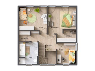 Massivhaus Stadtvilla 145 von Town & Country Haus Deutschland Schlüsselfertig ab 264390€, Stadtvilla Grundriss 2