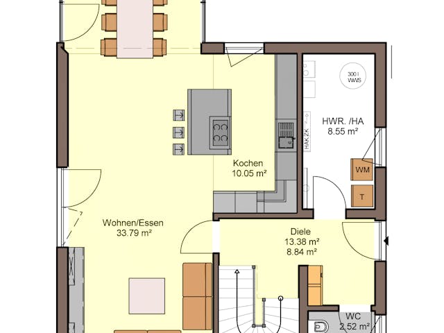 Fertighaus Top von Büdenbender Hausbau Schlüsselfertig ab 385953€, Satteldach-Klassiker Grundriss 1