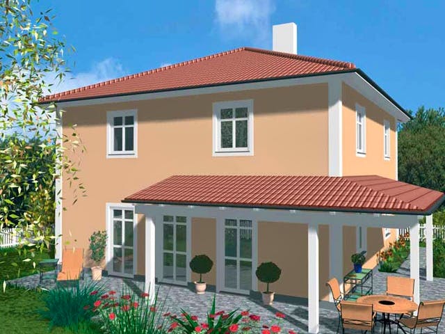 Massivhaus Toscana von Wagener Systemhausbau Schlüsselfertig ab 173000€, Stadtvilla Außenansicht 1 Massivhaus Toscana von Wagener Systemhausbau Schlüsselfertig ab 173000€, Stadtvilla Außenansicht 1