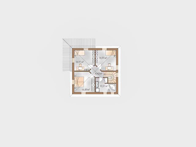 Massivhaus Toscana von Wagener Systemhausbau Schlüsselfertig ab 283000€, Stadtvilla Grundriss 1