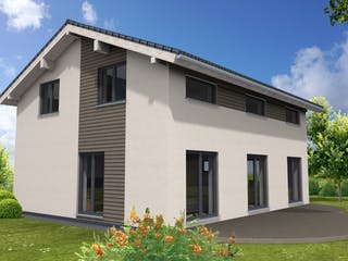 Fertighaus Trendline 155 von Suckfüll Energiesparhaus Schlüsselfertig ab 422606€, Satteldach-Klassiker Außenansicht 1