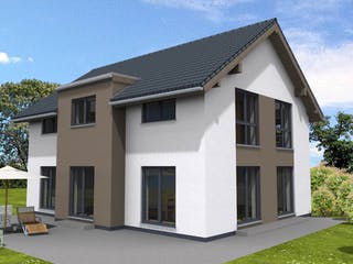 Fertighaus Trendline 171 von Suckfüll Energiesparhaus Schlüsselfertig ab 472331€, Satteldach-Klassiker Außenansicht 1