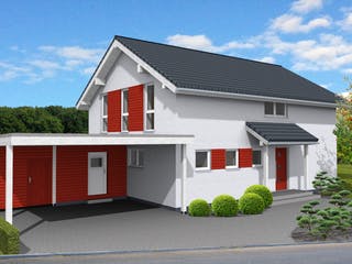 Fertighaus Trendline 176 - inkl. Technikanbau von Suckfüll Energiesparhaus Schlüsselfertig ab 494269€, Außenansicht 1