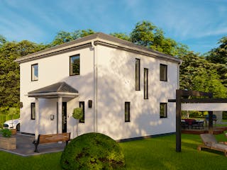 Fertighaus City 730 von Ü-Haus, Stadtvilla Außenansicht 3