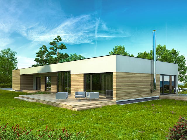 Fertighaus Honorius von Ü-Haus, Bungalow Außenansicht 1