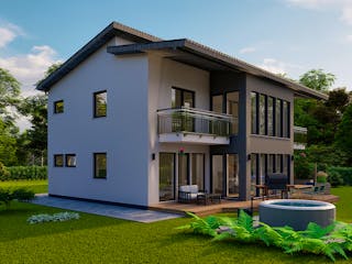 Fertighaus Kubis Vario von Ü-Haus, Pultdachhaus Außenansicht 4