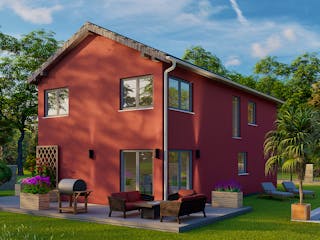 Fertighaus Kubis 101 von Ü-Haus, Satteldach-Klassiker Außenansicht 3