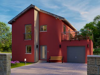 Fertighaus Kubis 101 von Ü-Haus, Satteldach-Klassiker Außenansicht 4