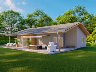 Fertighaus Largo 147 von Ü-Haus, Bungalow Außenansicht 2