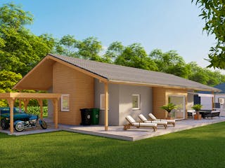 Fertighaus Largo 147 von Ü-Haus, Bungalow Außenansicht 3