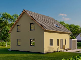 Fertighaus Nova 75 von Ü-Haus, Satteldach-Klassiker Außenansicht 4