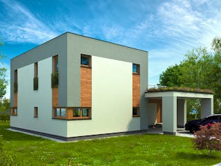 Fertighaus Severus von Ü-Haus, Cubushaus Außenansicht 2