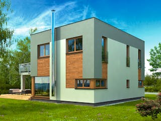 Fertighaus Severus von Ü-Haus, Cubushaus Außenansicht 4