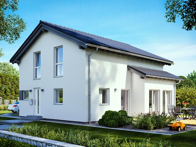 Fertighaus UNO 2.0 100 S180 von FingerHaus Schlüsselfertig ab 322029€, Satteldach-Klassiker Außenansicht 1 Fertighaus UNO 2.0 100 S180 von FingerHaus Schlüsselfertig ab 322029€, Satteldach-Klassiker Außenansicht 1