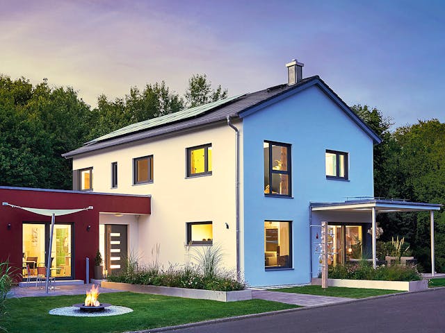 Fertighaus Villa 169 von Hanse Haus Schlüsselfertig ab 471406€, Satteldach-Klassiker Außenansicht 1