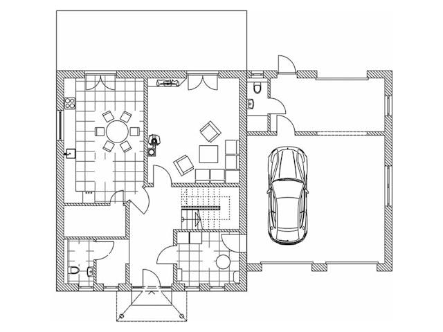 Massivhaus Stadtvilla V_174 von VARIODOMO Bausysteme Schlüsselfertig ab 356680€, Stadtvilla Grundriss 1
