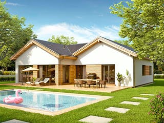 Fertighaus Bungalow Lumia von Vario-Haus - Deutschland Schlüsselfertig ab 392820€, Bungalow Außenansicht 2