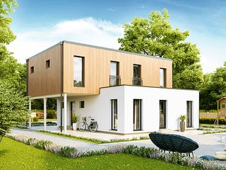 Fertighaus New Design BellaVista von Vario-Haus - Deutschland Schlüsselfertig ab 435850€, Cubushaus Außenansicht 1