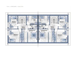 Fertighaus Duplex D115 von Vario-Haus - Deutschland Schlüsselfertig ab 362630€, Satteldach-Klassiker Grundriss 2