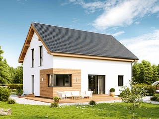 Fertighaus Family Classic von Vario-Haus - Deutschland Schlüsselfertig ab 389440€, Satteldach-Klassiker Außenansicht 2