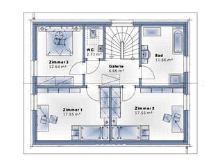 Fertighaus Family Classic von Vario-Haus - Deutschland Schlüsselfertig ab 389440€, Satteldach-Klassiker Grundriss 2