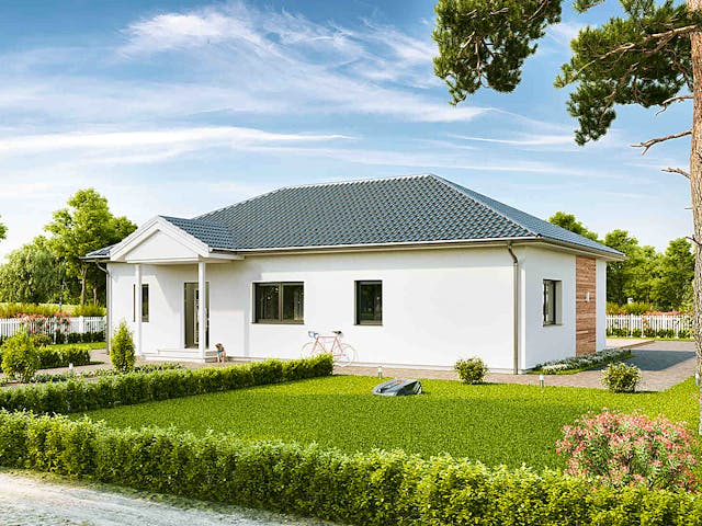 Fertighaus Family Compact von Vario-Haus - Deutschland Schlüsselfertig ab 336890€, Bungalow Außenansicht 1