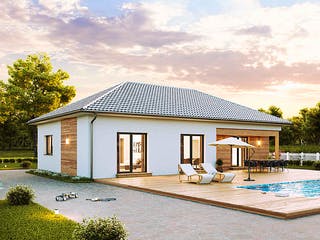 Fertighaus Family Compact von Vario-Haus - Österreich Schlüsselfertig ab 301480€, Bungalow Außenansicht 3