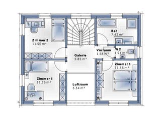 Fertighaus Family Flex von Vario-Haus - Österreich Schlüsselfertig ab 332880€, Cubushaus Grundriss 2