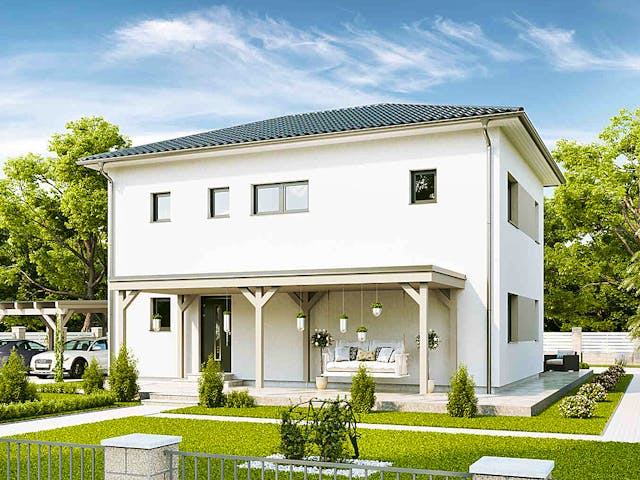 Fertighaus Family Life von Vario-Haus - Deutschland Schlüsselfertig ab 431730€, Stadtvilla Außenansicht 1