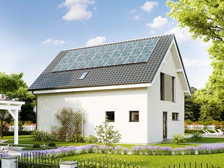 Fertighaus Family Open von Vario-Haus - Deutschland Schlüsselfertig ab 391970€, Satteldach-Klassiker Außenansicht 1