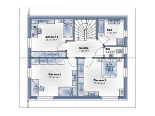 Fertighaus New Design Novum von Vario-Haus - Österreich Schlüsselfertig ab 411940€, Satteldach-Klassiker Grundriss 2