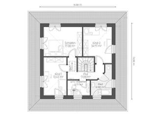 Massivhaus Toskanavilla V180 von Virtus Massivhaus Schlüsselfertig ab 289900€, Stadtvilla Grundriss 2