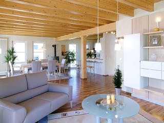 Fertighaus MH VISION von WEISS Holzhaus Schlüsselfertig ab 404492€, Satteldach-Klassiker Innenansicht 1