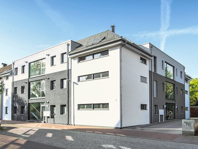 Fertighaus Mehrfamilienhaus mit 12 Wohneinheiten von WeberHaus - Mehrfamilienhäuser, Stadtvilla Außenansicht 1 Fertighaus Mehrfamilienhaus mit 12 Wohneinheiten von WeberHaus - Mehrfamilienhäuser, Stadtvilla Außenansicht 1