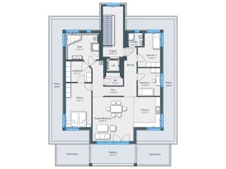 Fertighaus Mehrfamilienhaus mit Wohnqualität auf hohem Niveau von WeberHaus - Mehrfamilienhäuser, Cubushaus Grundriss 3