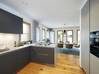 Fertighaus Ausstellungshaus Fellbach Stadtvilla von WeberHaus Schlüsselfertig ab 525000€, Stadtvilla Innenansicht 12