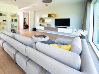 Fertighaus Ausstellungshaus Rheinau-Linx CityLife 700 von WeberHaus Schlüsselfertig ab 410000€, Cubushaus Innenansicht 1