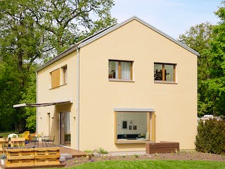 Fertighaus Ausstellungshaus Rheinau-Linx sunshine 220 von WeberHaus Schlüsselfertig ab 429000€, Außenansicht 2