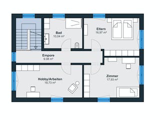 Fertighaus Ausstellungshaus Rheinau-Linx sunshine 220 von WeberHaus Schlüsselfertig ab 429000€, Grundriss 2