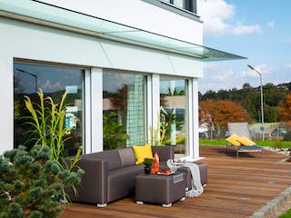 Fertighaus Ausstellungshaus Wenden CityLife 700 von WeberHaus Schlüsselfertig ab 489000€, Stadtvilla Außenansicht 4