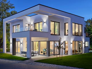 Fertighaus Ausstellungshaus München von WeberHaus, Cubushaus Außenansicht 1