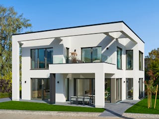 Fertighaus Ausstellungshaus München von WeberHaus, Cubushaus Außenansicht 3