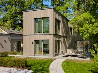 Fertighaus Option mit Anbaumodul von WeberHaus Schlüsselfertig ab 289500€, Cubushaus Außenansicht 1