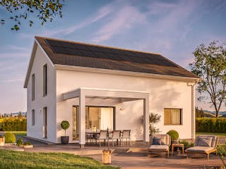 Fertighaus Jubiläumshaus Balance 355 von WeberHaus Schlüsselfertig ab 348650€, Satteldach-Klassiker Außenansicht 1