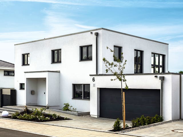 Fertighaus Kundenhaus Balance 400 von WeberHaus Schlüsselfertig ab 653150€, Cubushaus Außenansicht 1